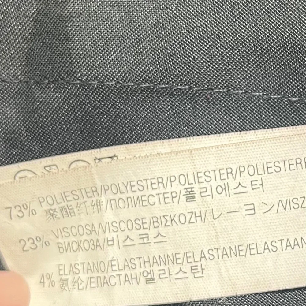 Zara Man Dress Pants Mens Black Flat Front‎ Basic Trousers Size 31x31
